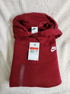 Nike Hoodie Herren Large weinrot Swoosh Kapuzenpullover Spruch bestickt - Bild 1 von 10
