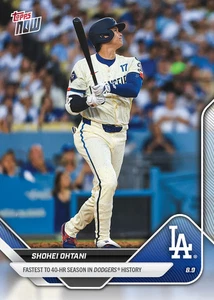 Shohei Ohtani-2025 MLB Topps NOW #537 Fastest to a 40 HR Season Dodgers PR=5914 - Bild 1 von 2