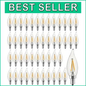 Dimmable Warm White E12 Candle Bulbs - 2W Clear Design, Long Life 20,000 Hours - Picture 1 of 8