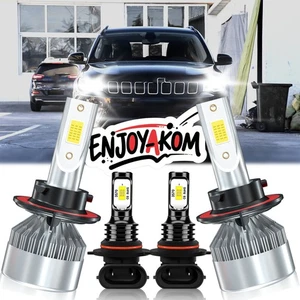 For Jeep Compass 2007-2009 Bright White LED Headlight High+Low + Fog Light Bulbs - Bild 1 von 11