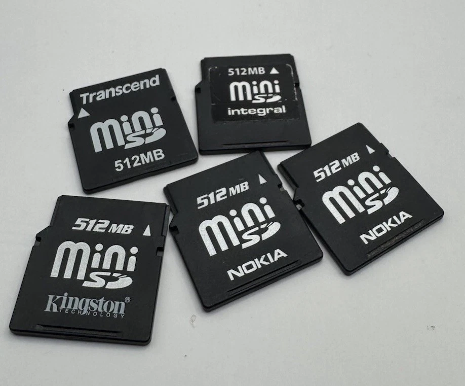 Job Lot 5 x MiniSD Memory Card Memory Card 512mb - Image 1 of 1