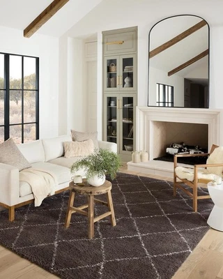 Alfombra Loloi II Bliss Shag Collection BLS-04 corteza/gris 2'-3" x 4'-0" Foto 1 de 4