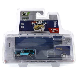 BLUE CHROME CHASE 1/64 2001 Jeep Cherokee NY State Police Hot Pursuit 32315-B - Picture 1 of 3