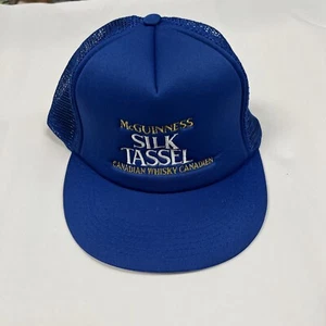 Vintage McGuinness Canadian Whisky Silk Tassel SnapBack Trucker Hat - Picture 1 of 4