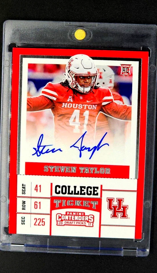 2017 Panini Contenders College Autograph Ticket 249 Steven Taylor Auto RC Rookie - Image 1 of 4