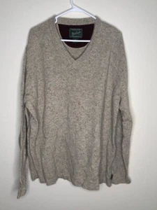 VTG Woolrich Woolen Mills Mens Sweater Beige Gray Speckled Knit Outdoor Size XL - Picture 1 of 8