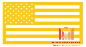 High Heat Duracoat Vinyl Firearm Stencil 2" x 1" - American Flag style - Picture 1 of 3