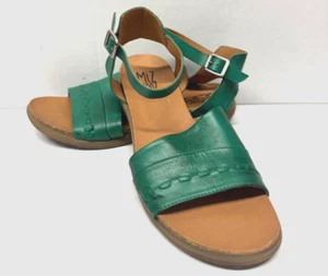 SANDALIAS MUJER MIZ MOOZ HEBILLA TOBILLO VERDE 37EU / 7US # A-85 - Imagen 1 de 3