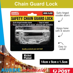 Chain Guard Lock Door Latch Security Sliding Fastener Home Office - Picture 1 of 2