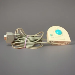 Vintage Logitech Trackman Portable Mouse T-CC3 , Serial , with PS/2 Adapter - Picture 1 of 6
