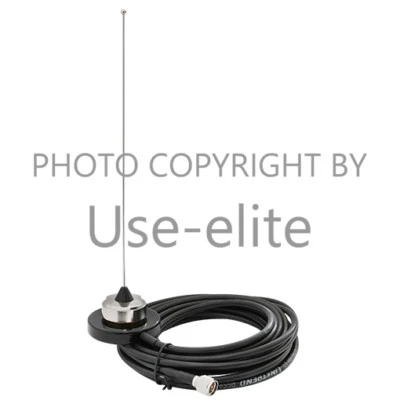 VHF 136-155MHz NMO Antenna Magnetic Mount W/MINI UHF RG58 Cable For Mobile Radio - Image 1 of 2