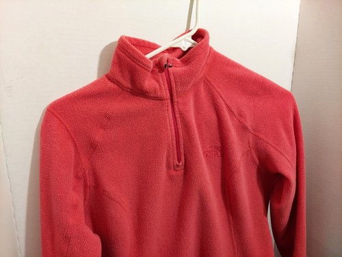VALENTINO Pullover pile North Face rosa 1 4 zip piccolo donna rosso chiaro maglione giacca