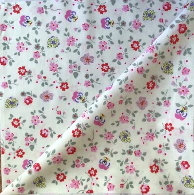 100cm x 100cm Square Cath Kidston Floral Fields Ditsy Light Cotton Fabric New - Image 1 of 4
