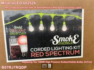 MiracleLED 602526 Socket 24f Corded System Kit w 16 SmokePhonics Red Spectrum - Picture 1 of 8