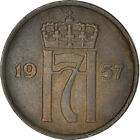 [#380448] M&#252;nze, Norwegen, Haakon VII, 2 &#214;re, 1957, S+, Bronze, KM:399