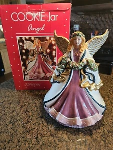 RETIRED Angel Goddess Cookie Jar JC Penney Ceramic Vintage 12.5" - Picture 1 of 9