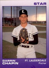 1988 Ft. Lauderdale Yankees Star #4 Carrin Chapin Warren Cortland Ohio OH Card