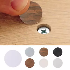 54pcs 20mm Self-Adhesive Screw Cover Caps Furniture Holes Cams Stickers Decor - Picture 1 of 19