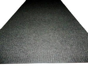 3' Width Vinyl Heavy Duty Mat In/Outdoor (Without Border) Ribbed Choose Size - Picture 1 of 3