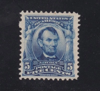 US 304 5c Lincoln Mint VF-XF OG H SCV $60 - Image 1 of 2