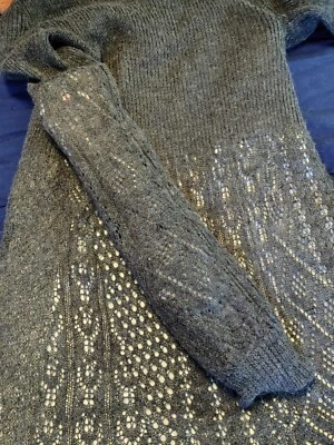 knitted & knotted casual dress gray long sleeve size Medium - Image 1 of 4