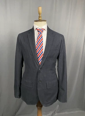 Chaqueta Abrigo Deportivo Polo Ralph Lauren Para Hombre Negro Rayas Talla 40R Foto 1 de 4