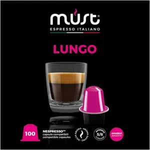 Nespresso Compatible Coffee Pods X 100 ALUMINIUM Capsules LUNGO VARIETY - Picture 1 of 4