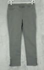 Chicos 0 Womens Sz 4 Gray Jeans Perfect Girlfriend Slim Leg Ankle Pull On NWT
