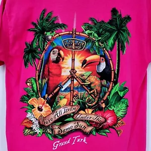 T-shirt Ron Jon Surf Vintage M vivere sotto lo stesso sole pappagallo spiaggia cacao Florida - Foto 1 di 8