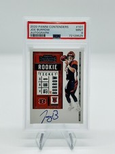 2020 Panini Contenders JOE BURROW RC Rookie Ticket On Card AUTO PSA Mint 9! 🔥
