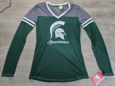 NEW NWT Colosseum Michigan State Spartans Long Sleeve Shirt Women's Size Large L - Image 1 of 4