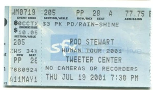 Vintage 2001 Rod Stewart Concert Ticket Stub Chicago IL - Picture 1 of 1