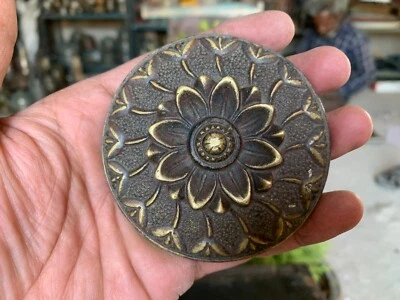 Antique Old Hand Carved Flower Design Traditional Jewelry Making Stamp Mold Die - Image 1 of 4
