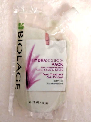 Biolage HydraSource Pack Глубокое Лечение Сухих Волос Спирулина + Алоэ 3,4 унц НОВЫЙ - Изображение 1 из 2