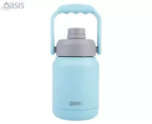 Oasis Stainless Steel DoubleWall Iinsulated Mini Jug With Carry Handle 1.2L Blue - Picture 1 of 2