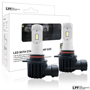 LPF 9012 HIR2 LED Headlight Bulbs Up to 6000K Adjustable Beam Pattern Pack of 2 - Picture 1 of 9