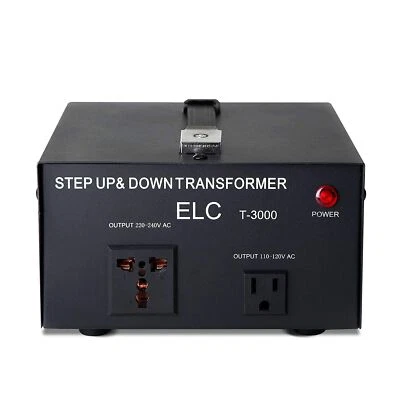 ELC T Series 3000+ Watt Voltage Converter Transformer - Step Up/Down - 110v t... - Image 1 of 4