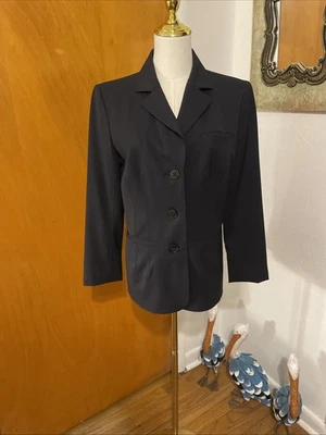 Lafayette 148 New York Jacket Women’s 8 Blue Blazer  Long Sleeve Wool Blend - Image 1 of 4