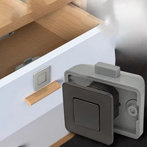 Camper Car Push Lock RV Caravan Boat Motor Home Cabinet Drawer Latch Button Lock - Picture 1 of 46