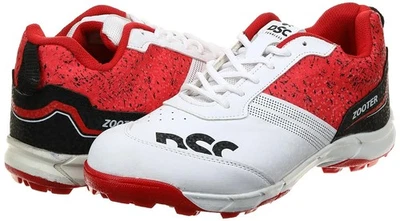 DSC Zooter Cricket Men's Shoes | Size: US 12 | Color: White-Red - Image 1 of 4