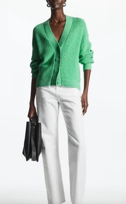 Cárdigan Cos Xtra Pequeño Verde Mangas Voluminosas Tejido 100% Algodón Estilo Agotado Foto 1 de 4