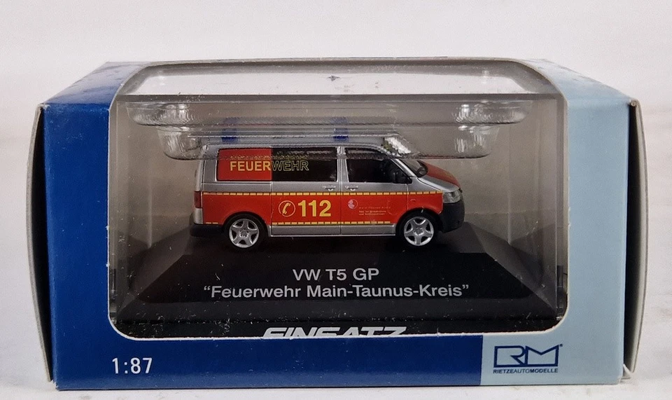 VW T5 GP KR Vigili Del Fuoco Main-Taunus-Kreis 1:87 Rietze - Immagine 1 di 1