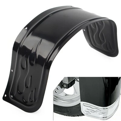 Black Front Fender Trim Skirt For Harley Touring Electra Glide Softail 1980-2013 Foto 1 de 4