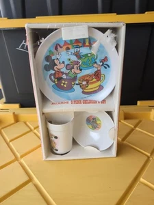 Disney Mickey Mouse & Minnie Mouse Kids Melamine 3 Piece Set - Picture 1 of 3