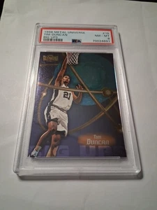 1998 Metal Universe TIM DUNCAN Big Ups #15 San Antonio Spurs PSA NM-MT 8 - Picture 1 of 3