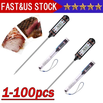Instant Read Digital Meat Thermometer BBQ Grill Smoker Kitchen Food Cooking Lot - Image 1 of 4