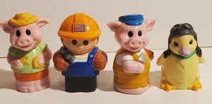 MEGABLOKS PERSONAGGI PLASTICI FIGURE MAIALI ANATRA OPERAIO EDILE MEGA BLOCCHI - Foto 1 di 2
