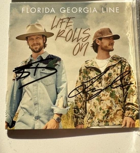 Florida Georgia Line firmato autografo Life Rolls on CD libretto e CD Hubbard - Foto 1 di 5