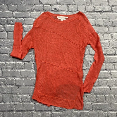 Blusa Max Studio 100% Lino Talla M Coral Asimétrica Boho Playa Crujiente Mamá Foto 1 de 4