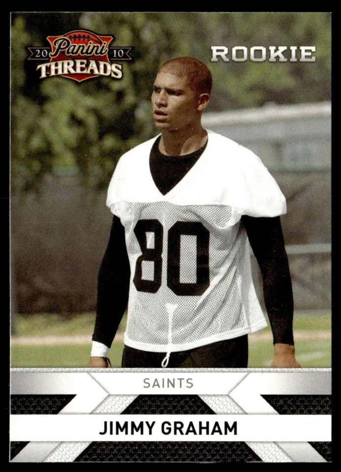 2010 Panini Threads Jimmy Graham Rookie New Orleans Saints #245 - Image 1 of 2